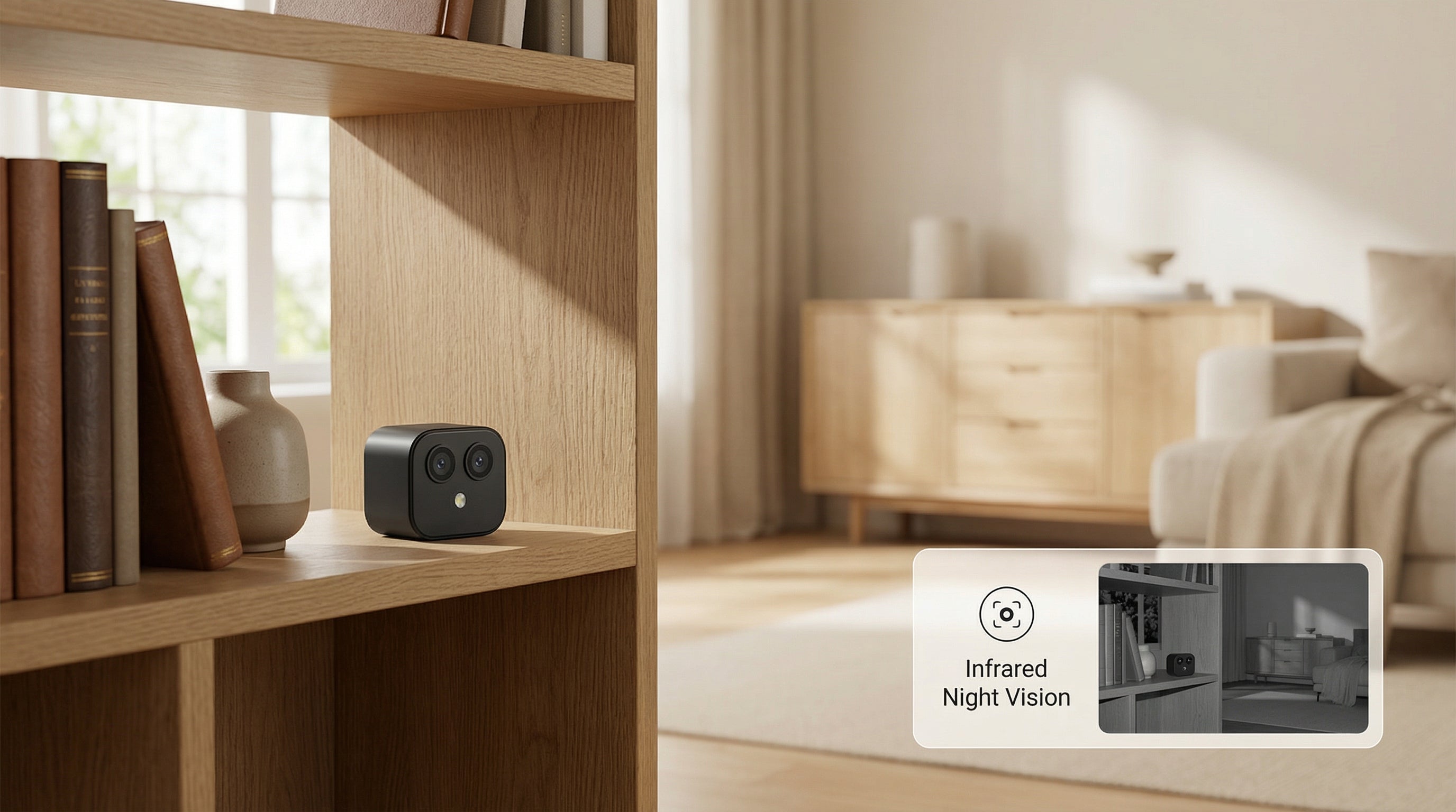 UMIO STEALTH™ Dual-Lens HD Security Cube Camera (Night Vision + Motion Tracking)