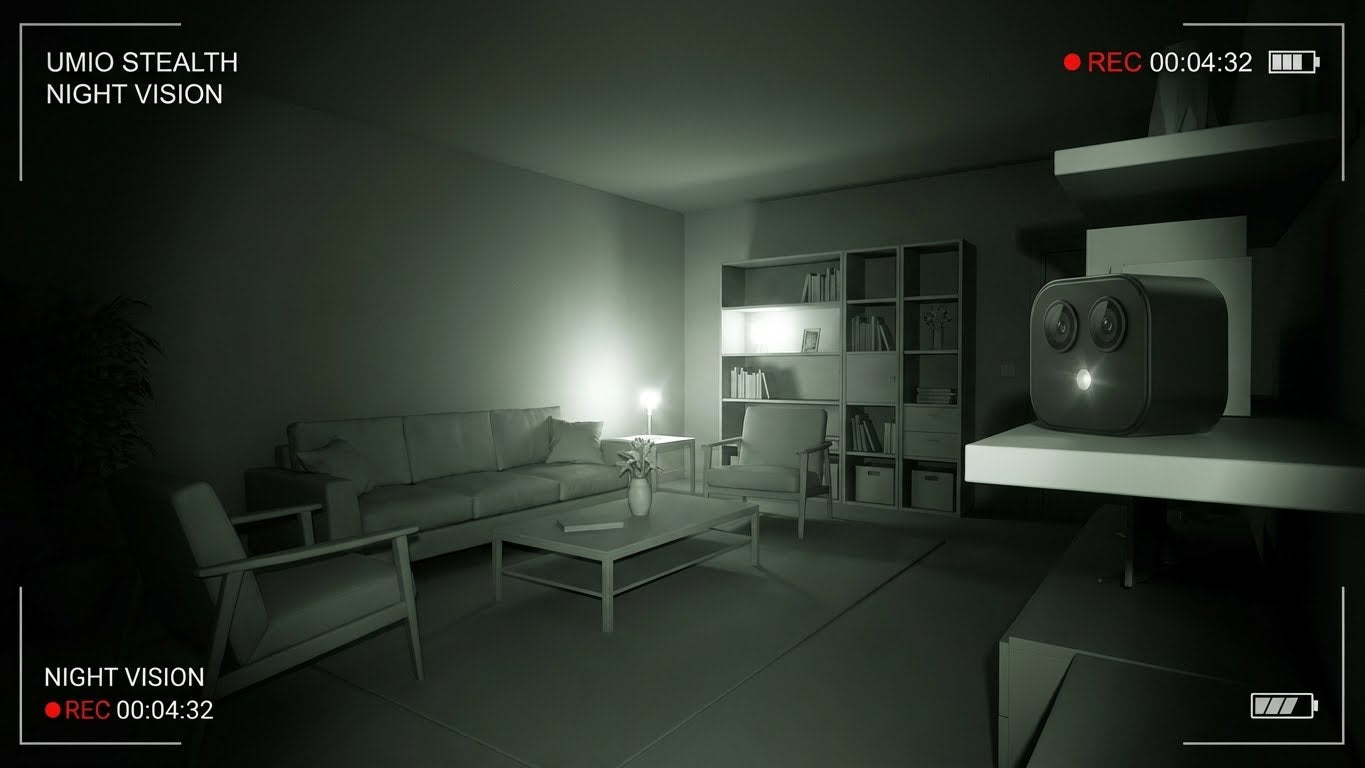 UMIO STEALTH™ Dual-Lens HD Security Cube Camera (Night Vision + Motion Tracking)